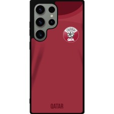 Samsung Galaxy S23 Ultra Case Hülle - Silikon schwarz Katar 2022 personalisierbares Fussballtrikot