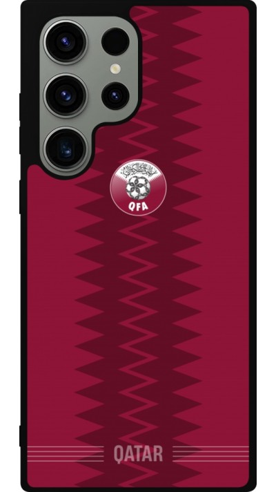 Samsung Galaxy S23 Ultra Case Hülle - Silikon schwarz Qatar 2026 personalisierbares Fussballtrikot