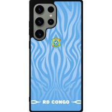 Coque Samsung Galaxy S23 Ultra - Silicone rigide noir Maillot de football RD Congo 2026 personnalisable