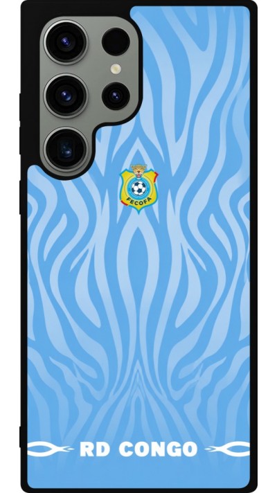 Samsung Galaxy S23 Ultra Case Hülle - Silikon schwarz Demokratische Republik Kongo 2026 personalisierbares Fussballtrikot