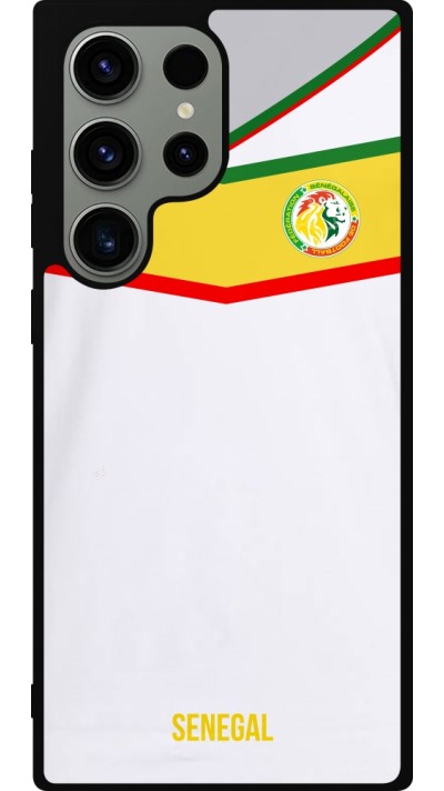 Coque Samsung Galaxy S23 Ultra - Silicone rigide noir Maillot de football Senegal 2022 personnalisable