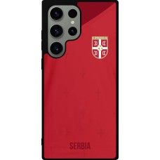 Samsung Galaxy S23 Ultra Case Hülle - Silikon schwarz Serbien 2022 personalisierbares Fussballtrikot
