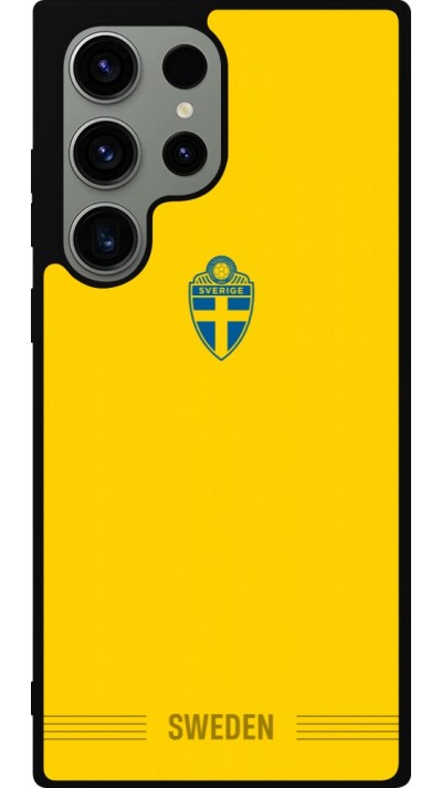 Samsung Galaxy S23 Ultra Case Hülle - Silikon schwarz Schweden 2026 personalisierbares Fussballtrikot