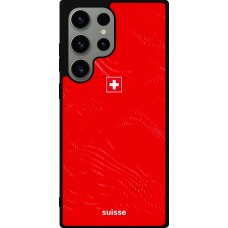 Coque Samsung Galaxy S23 Ultra - Silicone rigide noir Maillot de football Suisse 2026 personnalisable