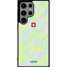 Coque Samsung Galaxy S23 Ultra - Silicone rigide noir Maillot de football Suisse Away 2026 personnalisable