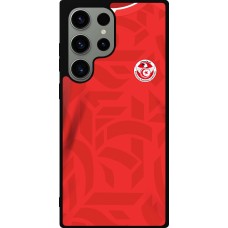 Samsung Galaxy S23 Ultra Case Hülle - Silikon schwarz Tunesien 2022 personalisierbares Fussballtrikot