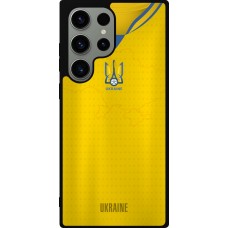Coque Samsung Galaxy S23 Ultra - Silicone rigide noir Maillot de football Ukraine