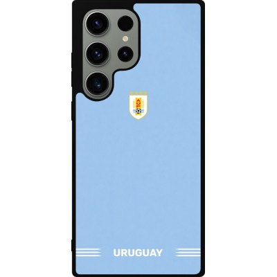 Coque Samsung Galaxy S23 Ultra - Silicone rigide noir Maillot de football Uruguay 2026 personnalisable