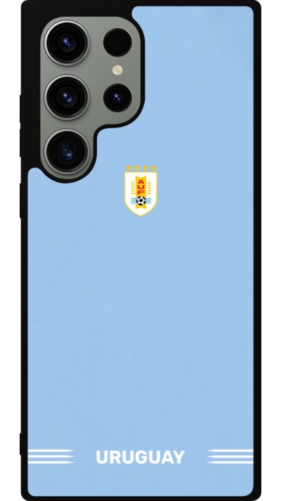 Samsung Galaxy S23 Ultra Case Hülle - Silikon schwarz Uruguay 2026 personalisierbares Fussballtrikot