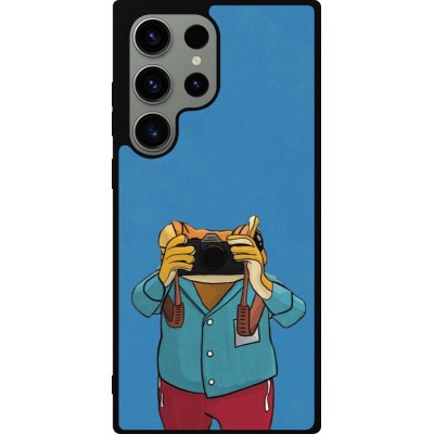 Coque Samsung Galaxy S23 Ultra - Silicone rigide noir Frog with camera DTMF