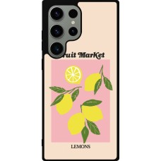 Samsung Galaxy S23 Ultra Case Hülle - Silikon schwarz Fruit market lemons 2026