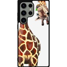 Coque Samsung Galaxy S23 Ultra - Silicone rigide noir Giraffe Fit
