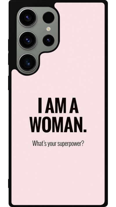 Coque Samsung Galaxy S23 Ultra - Silicone rigide noir I am a woman