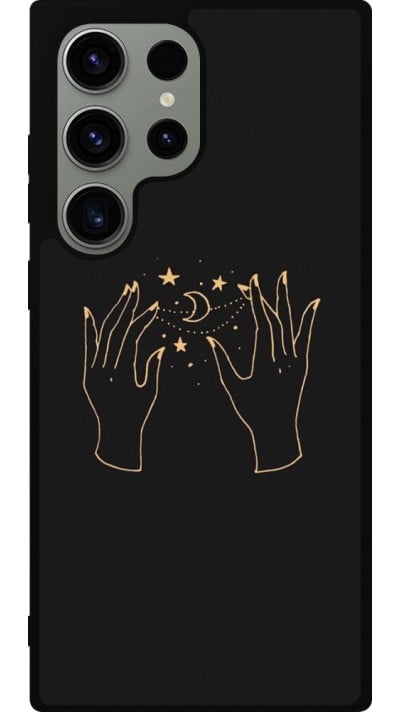 Coque Samsung Galaxy S23 Ultra - Silicone rigide noir Grey magic hands