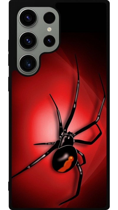 Samsung Galaxy S23 Ultra Case Hülle - Silikon schwarz Halloween 2023 spider black widow