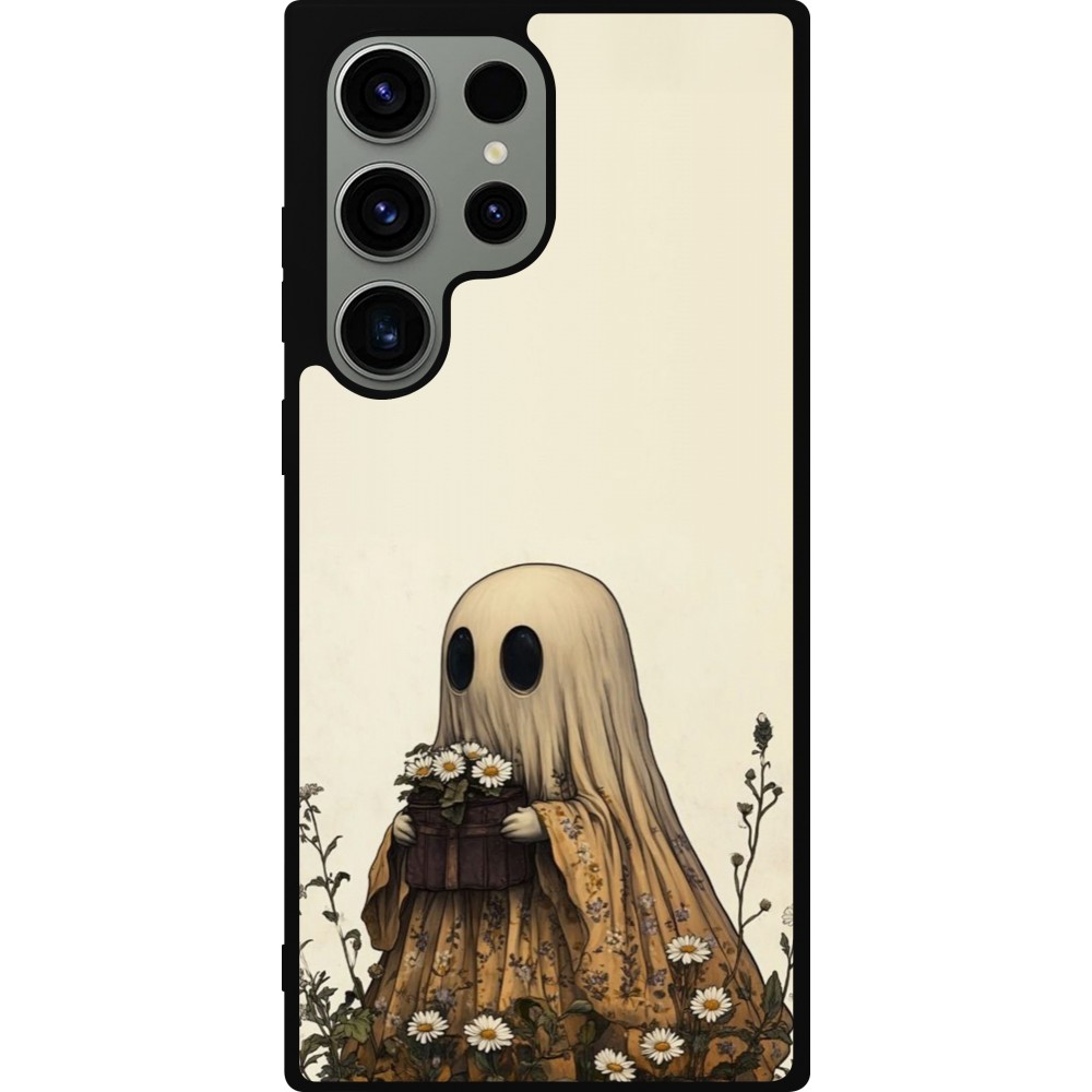 Coque Samsung Galaxy S23 Ultra - Silicone rigide noir Halloween 2025 Ghost gardener