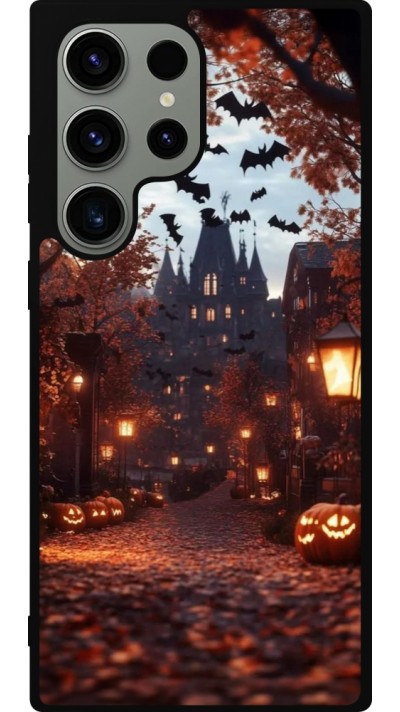 Samsung Galaxy S23 Ultra Case Hülle - Silikon schwarz Halloween 2025 Haunted house