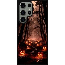 Coque Samsung Galaxy S23 Ultra - Silicone rigide noir Halloween 2025 Road of Terrifying Pumpkins