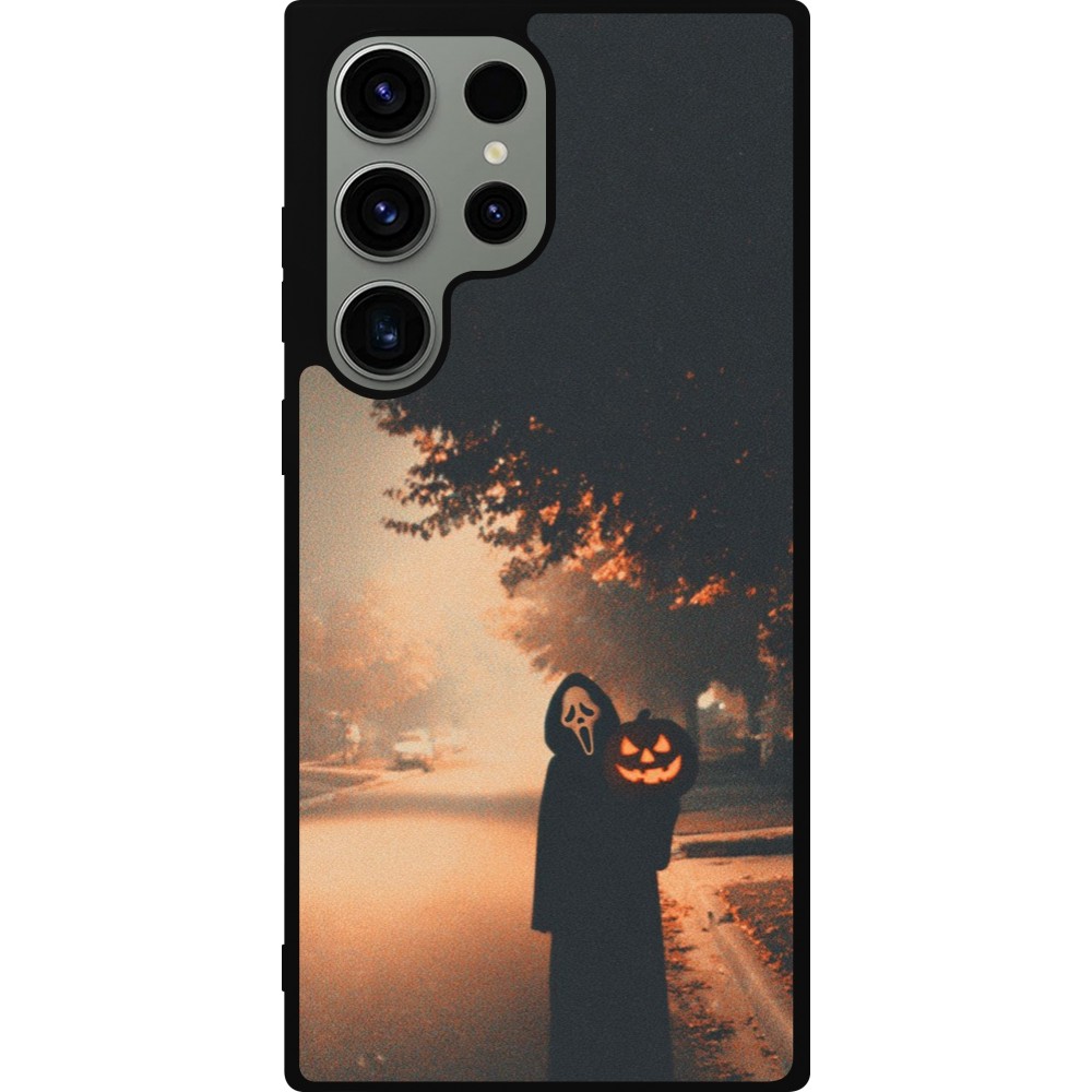 Coque Samsung Galaxy S23 Ultra - Silicone rigide noir Halloween 2025 Scream