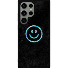Samsung Galaxy S23 Ultra Case Hülle - Silikon schwarz Happy smiley irisirt