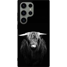 Coque Samsung Galaxy S23 Ultra - Silicone rigide noir Highland calf black