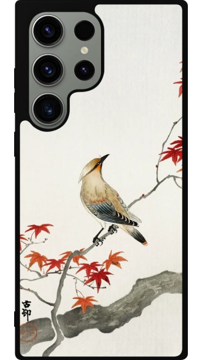 Coque Samsung Galaxy S23 Ultra - Silicone rigide noir Japanese Bird