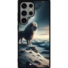 Samsung Galaxy S23 Ultra Case Hülle - Silikon schwarz Der weisse Loewe