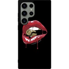 Coque Samsung Galaxy S23 Ultra - Silicone rigide noir Lips bullet