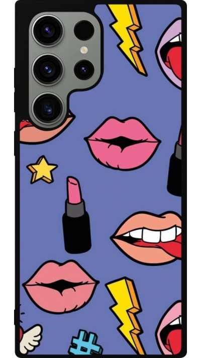 Samsung Galaxy S23 Ultra Case Hülle - Silikon schwarz Lips and lipgloss