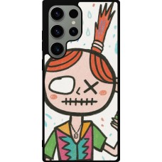 Coque Samsung Galaxy S23 Ultra - Silicone rigide noir Little Girl Sketch