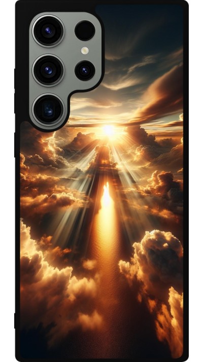 Coque Samsung Galaxy S23 Ultra - Silicone rigide noir Lueur Céleste Zenith