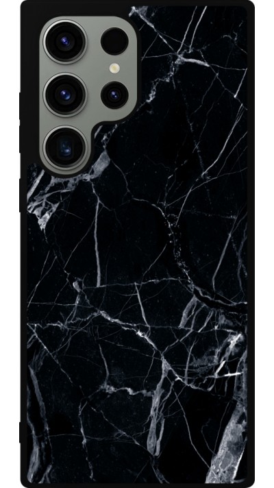 Samsung Galaxy S23 Ultra Case Hülle - Silikon schwarz Marble Black 01