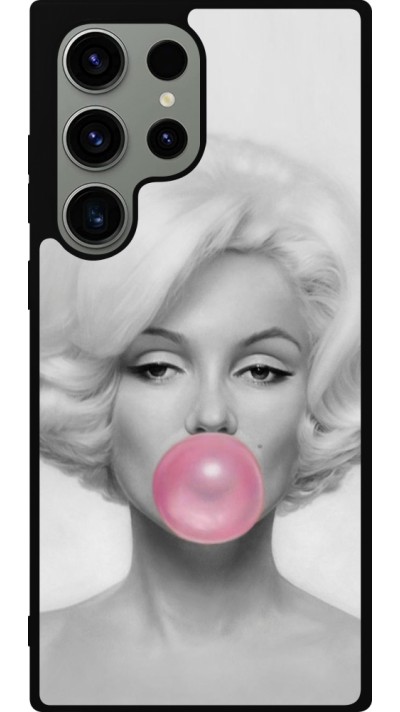 Samsung Galaxy S23 Ultra Case Hülle - Silikon schwarz Marilyn Bubble