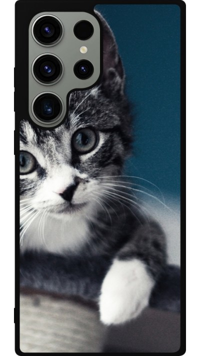Samsung Galaxy S23 Ultra Case Hülle - Silikon schwarz Meow 23