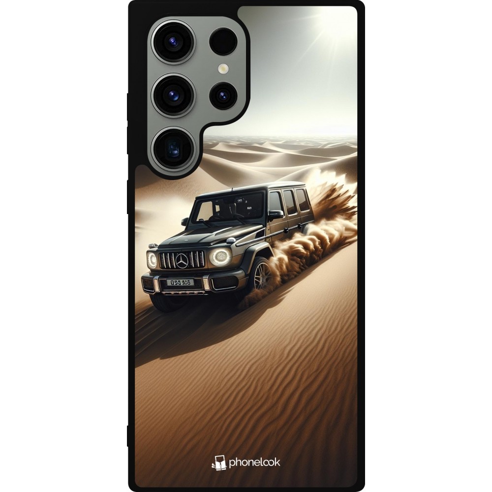Samsung Galaxy S23 Ultra Case Hülle - Silikon schwarz Mercedes G Drift Wueste