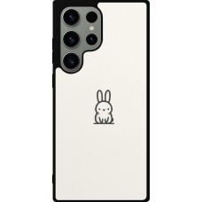Coque Samsung Galaxy S23 Ultra - Silicone rigide noir Minimal bunny cutie