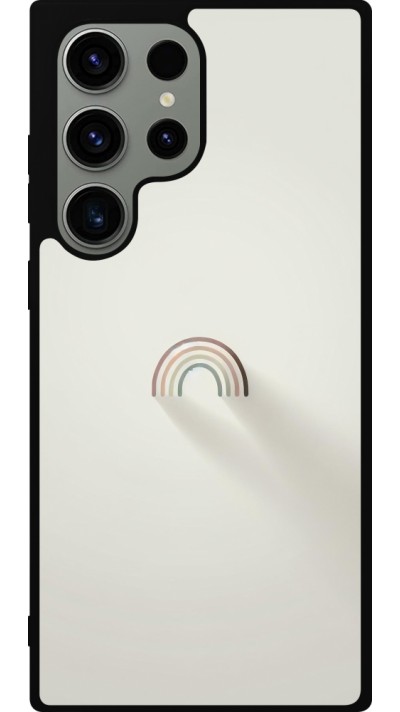 Samsung Galaxy S23 Ultra Case Hülle - Silikon schwarz Mini Regenbogen Minimal