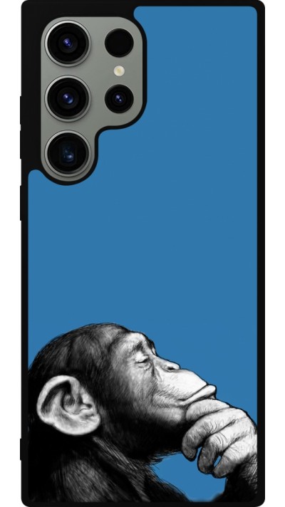 Samsung Galaxy S23 Ultra Case Hülle - Silikon schwarz Monkey Pop Art