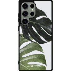 Coque Samsung Galaxy S23 Ultra - Silicone rigide noir Monstera Plant