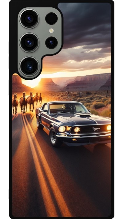 Samsung Galaxy S23 Ultra Case Hülle - Silikon schwarz Mustang 69 Grand Canyon