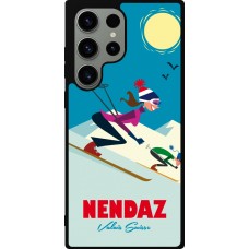 Coque Samsung Galaxy S23 Ultra - Silicone rigide noir Nendaz Ski Downhill
