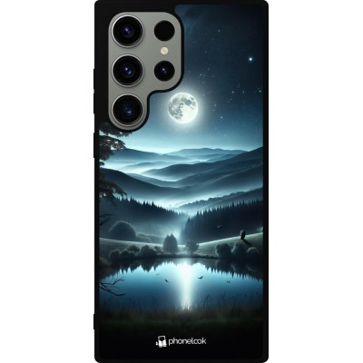 Samsung Galaxy S23 Ultra Case Hülle - Silikon schwarz Ansicht des Nachthimmels