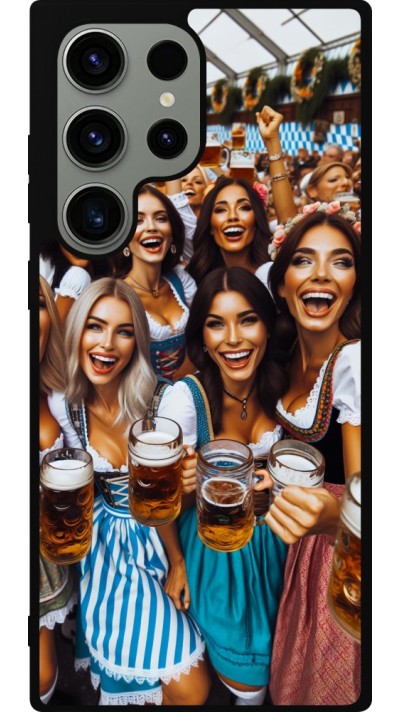 Samsung Galaxy S23 Ultra Case Hülle - Silikon schwarz Oktoberfest Frauen