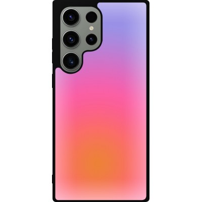 Samsung Galaxy S23 Ultra Case Hülle - Silikon schwarz Orange Pink Blue Gradient