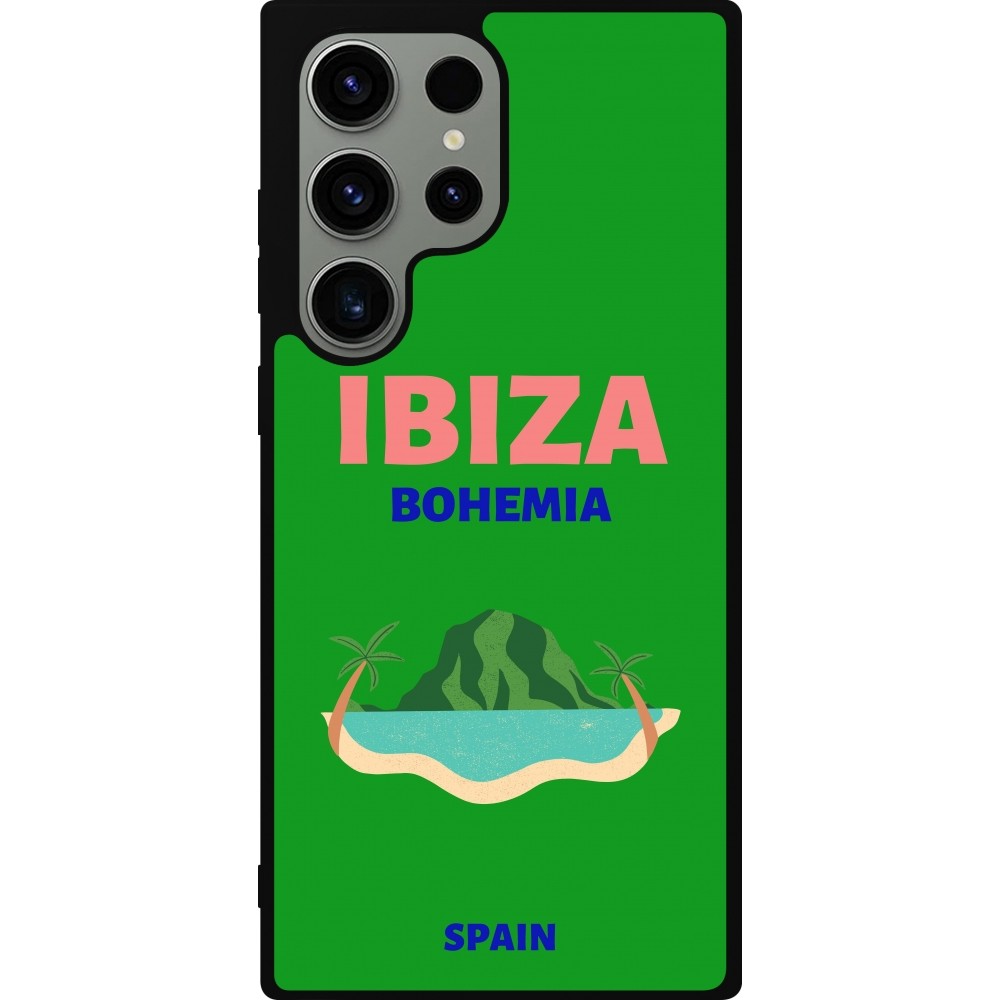 Samsung Galaxy S23 Ultra Case Hülle - Silikon schwarz Pop Summer Destination Ibiza