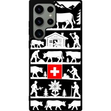 Coque Samsung Galaxy S23 Ultra - Silicone rigide noir Poya Suisse 1 noir