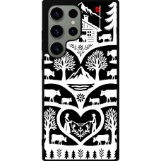 Coque Samsung Galaxy S23 Ultra - Silicone rigide noir Poya Suisse 2 noir