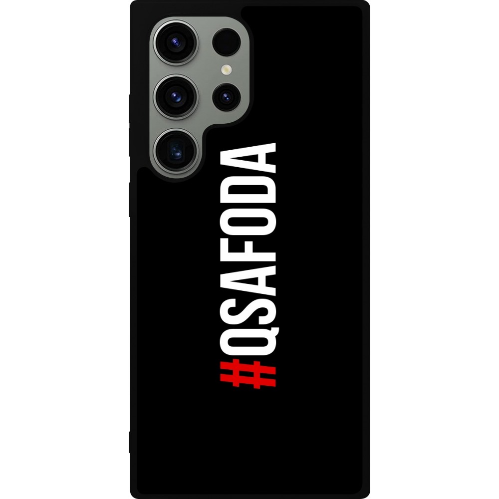 Samsung Galaxy S23 Ultra Case Hülle - Silikon schwarz Qsafoda 1