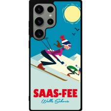 Samsung Galaxy S23 Ultra Case Hülle - Silikon schwarz Saas-Fee Ski Downhill