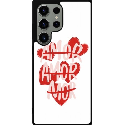 Coque Samsung Galaxy S23 Ultra - Silicone rigide noir Saint Valentines Day 26 Amor